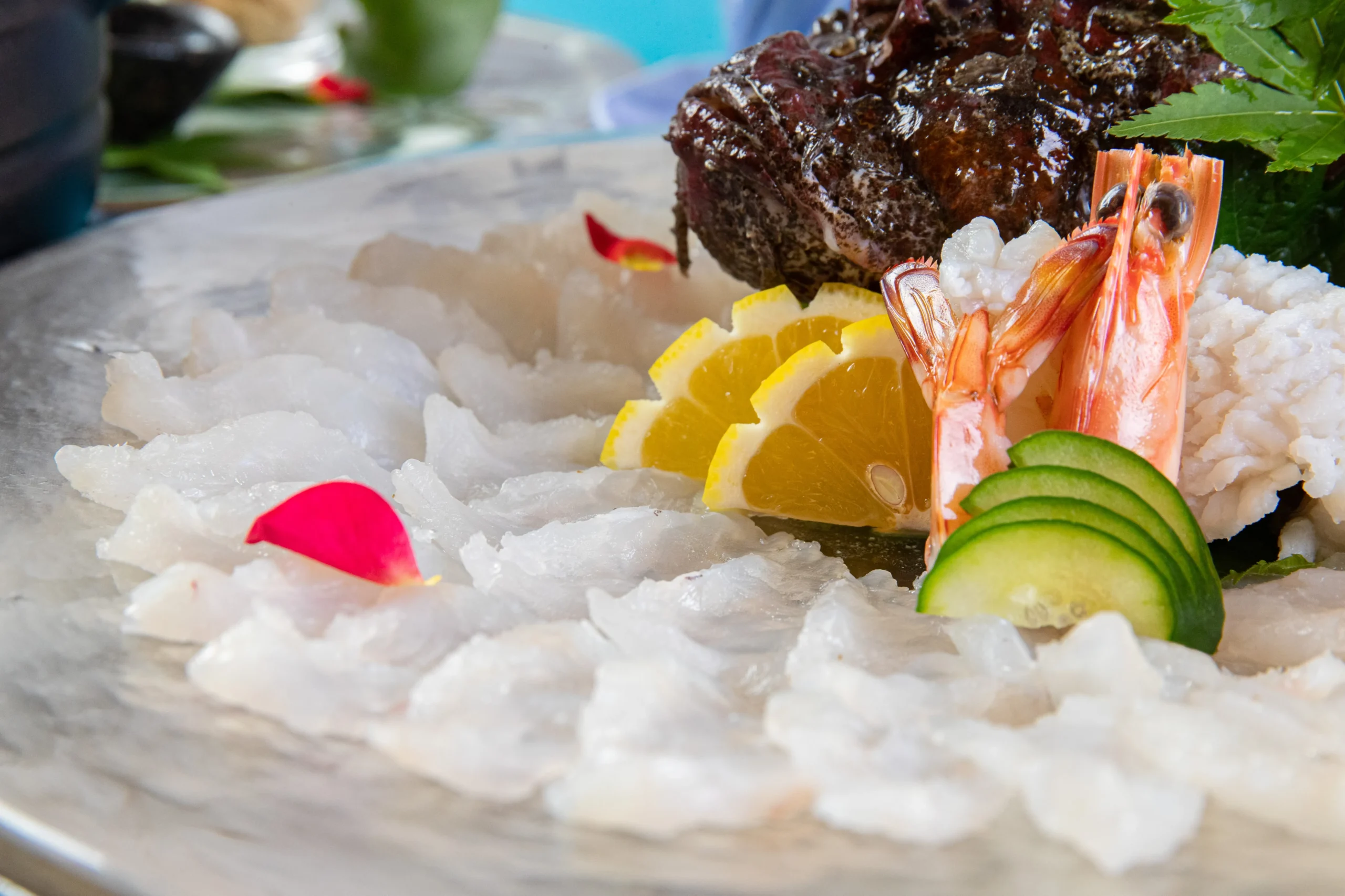 天草産 御造り(虎魚・鱧・車海老)