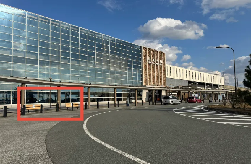 JR新玉名駅の乗降場所の様子